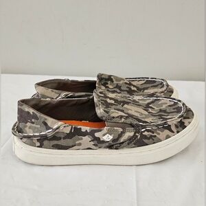 SPERRY Salty Kids Camo Print Washable Slip On Shoes